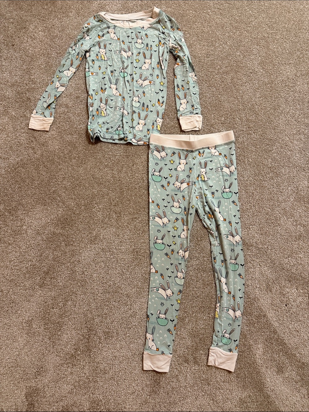 Little Sleepies Mint Green Bunny Pajama Set